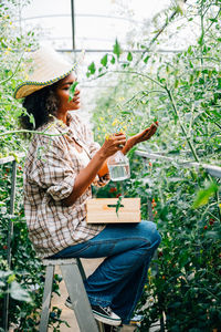 Young woman using mobile phone