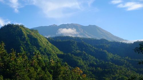 Scenic view of mt agung against sky