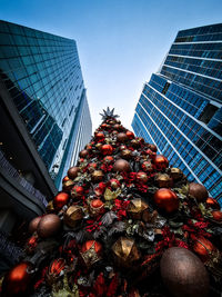 Low angle view of modern building against sky