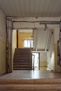 Interior of abandoned building