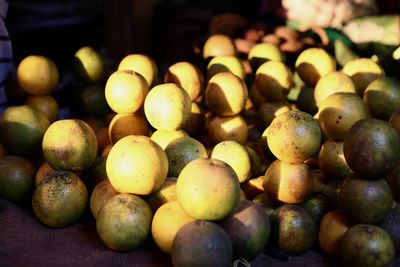 Close-up of fruits for sale in market