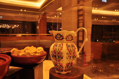 Close-up of food on table in restaurant