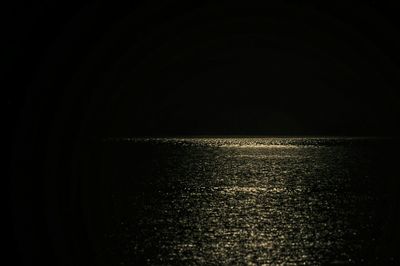 View of calm sea at sunset