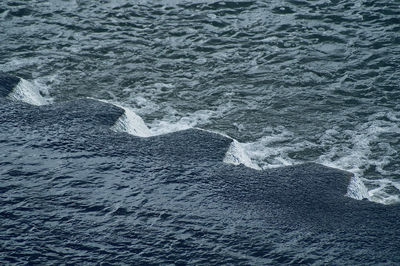 High angle view of water splashing 