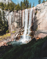 Scenic view of waterfall