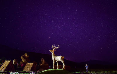 Scenic view of star field against sky at night