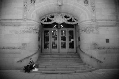 Entrance of historic building
