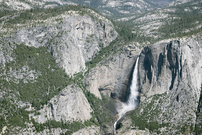 Scenic view of waterfall