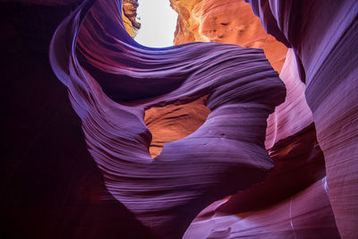 Low angle view of canyons in desert
