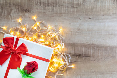 Christmas decoration on table