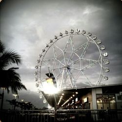 Low angle view of ferris wheel against sky