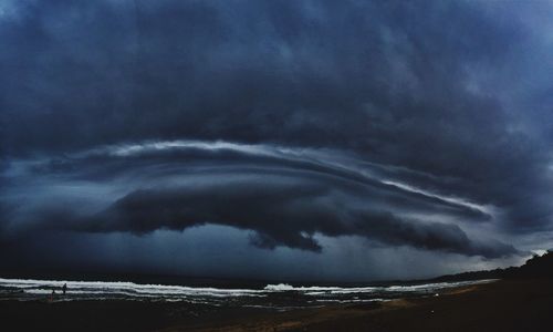 Storm clouds over sea