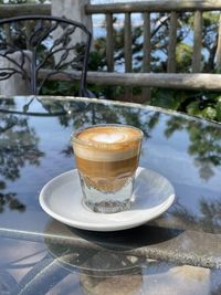 Close-up of coffee on table