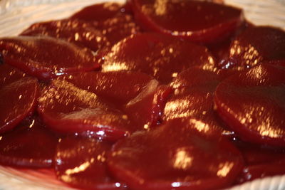 Close-up of christmas decorations on table