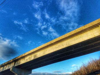 Low angle view of bridge against sky