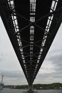 Low angle view of bridge over river