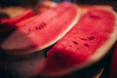 Close-up of strawberry in plate