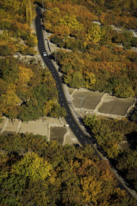 High angle view of road