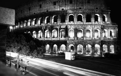 View of historical building at night