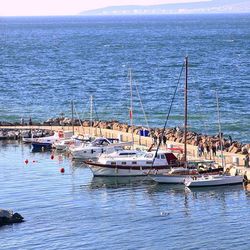 Boats in sea