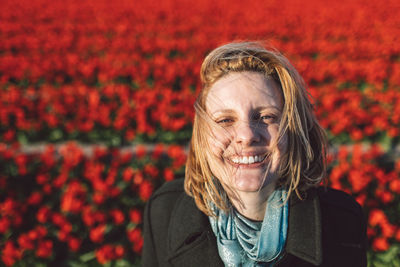 Portrait of smiling young woman