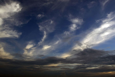 Low angle view of dramatic sky