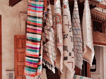 Full frame shot of clothes hanging on rack