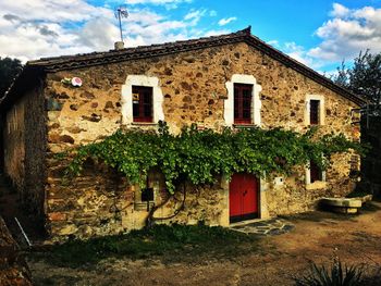 Exterior of old building against sky