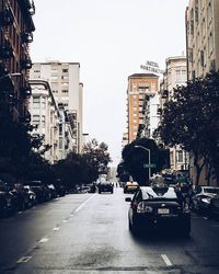 City street with buildings in background