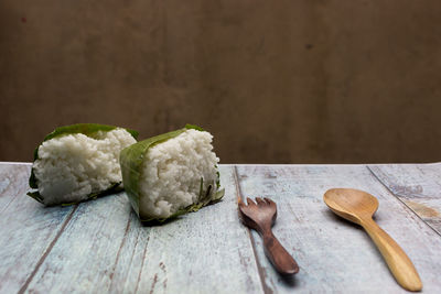 Close-up of food on cutting board