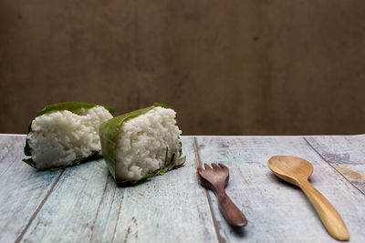 Close-up of food on cutting board