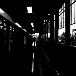 Train at railroad station platform