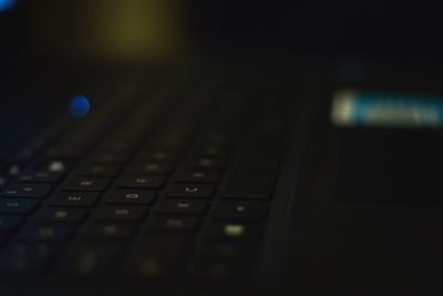 Close-up of illuminated lights at night