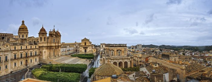 View of cathedral against cloudy sky