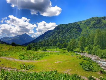 Scenic view of landscape against sky