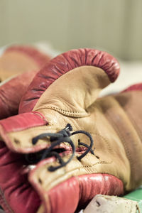 Close-up of gloves