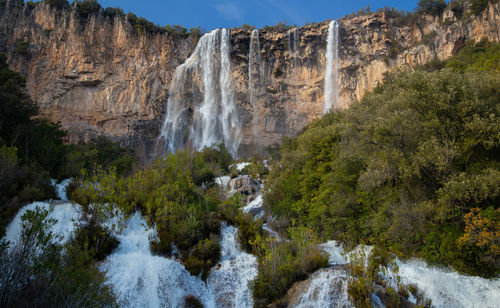 Details of the majestic lequarci waterfalls