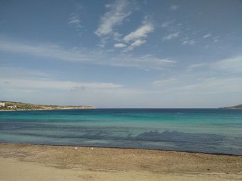 View of sea against cloudy sky