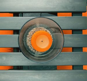 High angle view of food on table