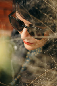 Woman wearing sunglasses