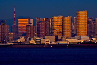 Buildings in city at waterfront