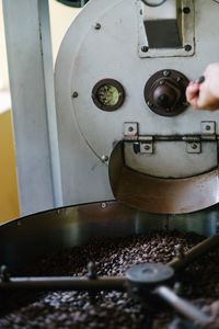 High angle view of coffee cup