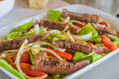 Close-up of served food