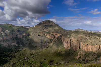 Scenic view of mountain against sky