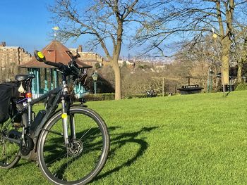 Bicycle on field