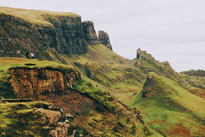 Scenic view of quiraing landscape against sky