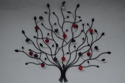 Close-up of red flowers over white background