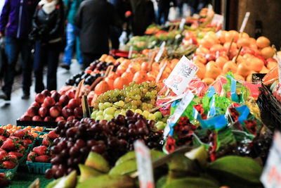 Fruits for sale at market stall