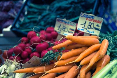 Close-up of multi colored for sale at market stall