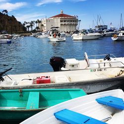 Boats in harbor